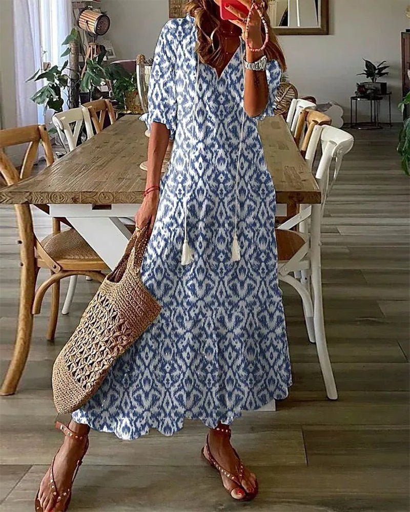 Luna | Boho Stijl Midi Jurk Zonder Inspanning