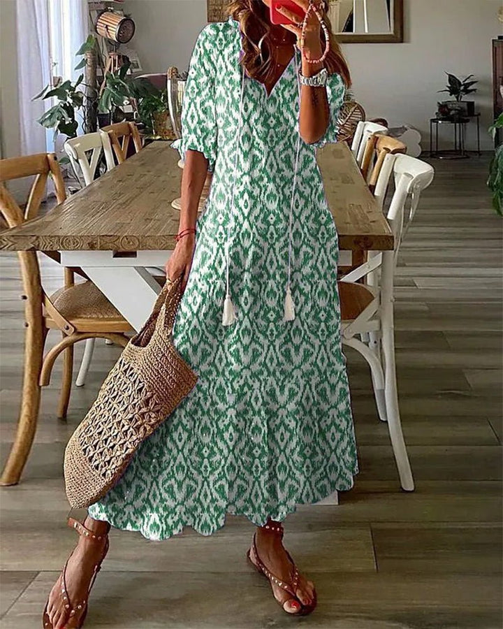 Luna | Boho Stijl Midi Jurk Zonder Inspanning