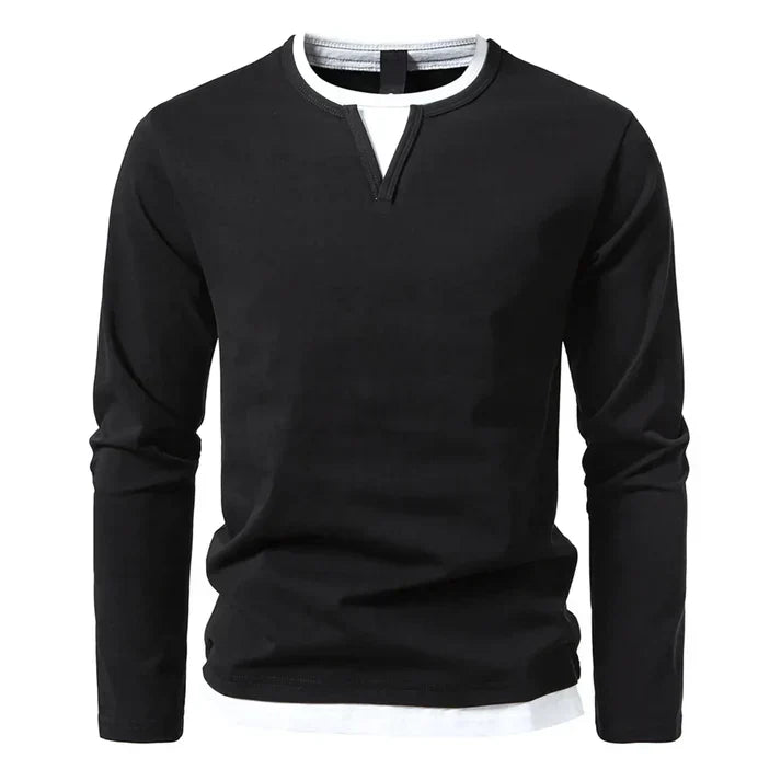 Alwin | Premium Langarmshirt Gemaakt van Gepeigde Katoen