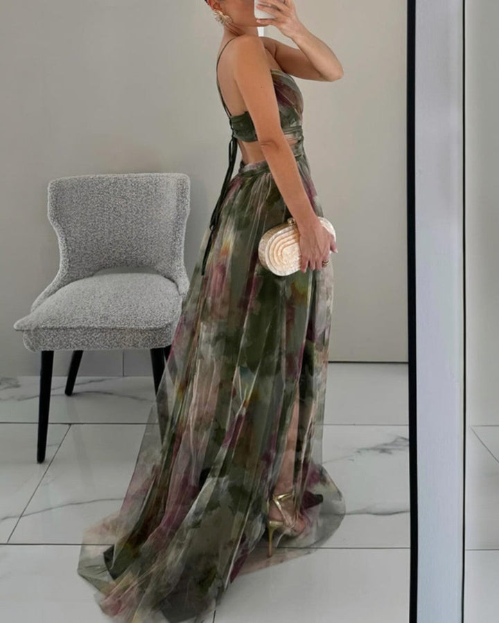 La Scintilla | Maxijurk Elegante Bloemenprint