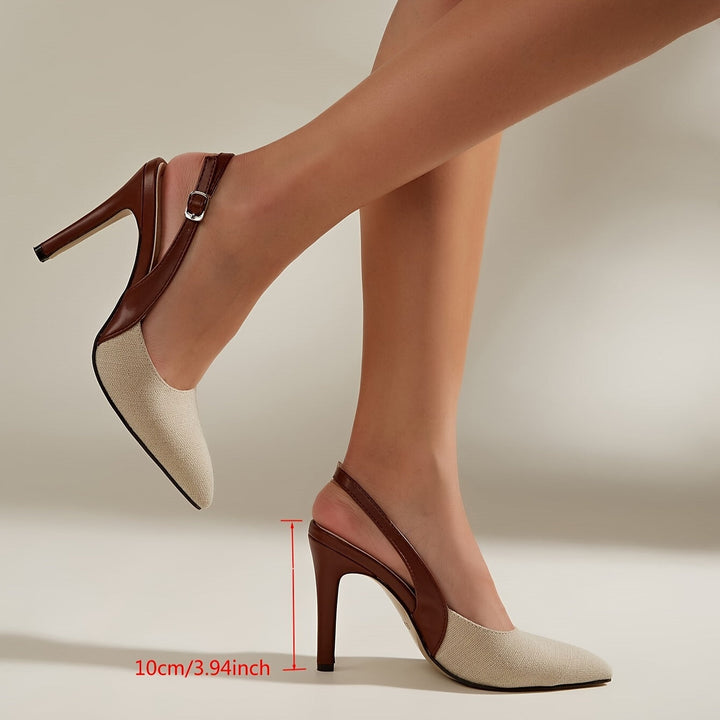 Amélie™ | Slingback Hakken met Contrasterende Kleur