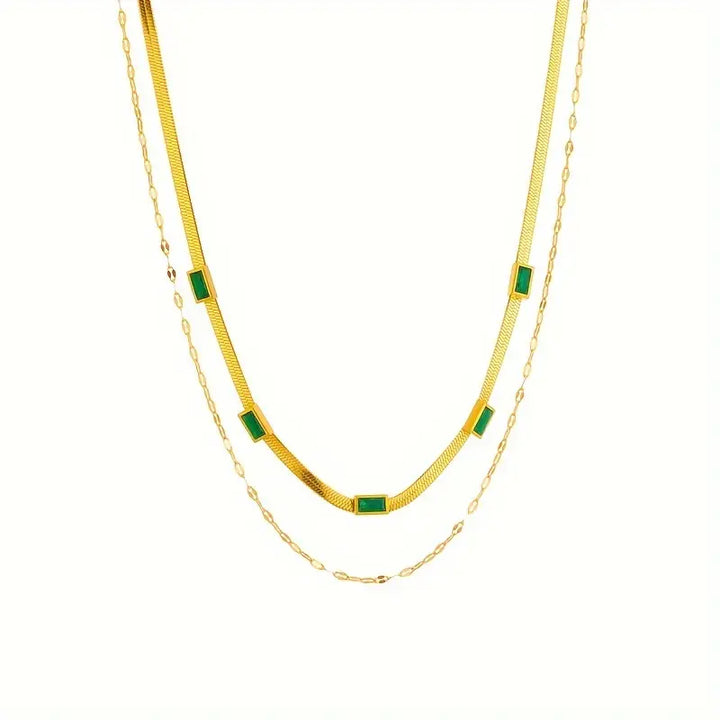 Sorella Gem Dubbele Laag Retro Gouden Ketting