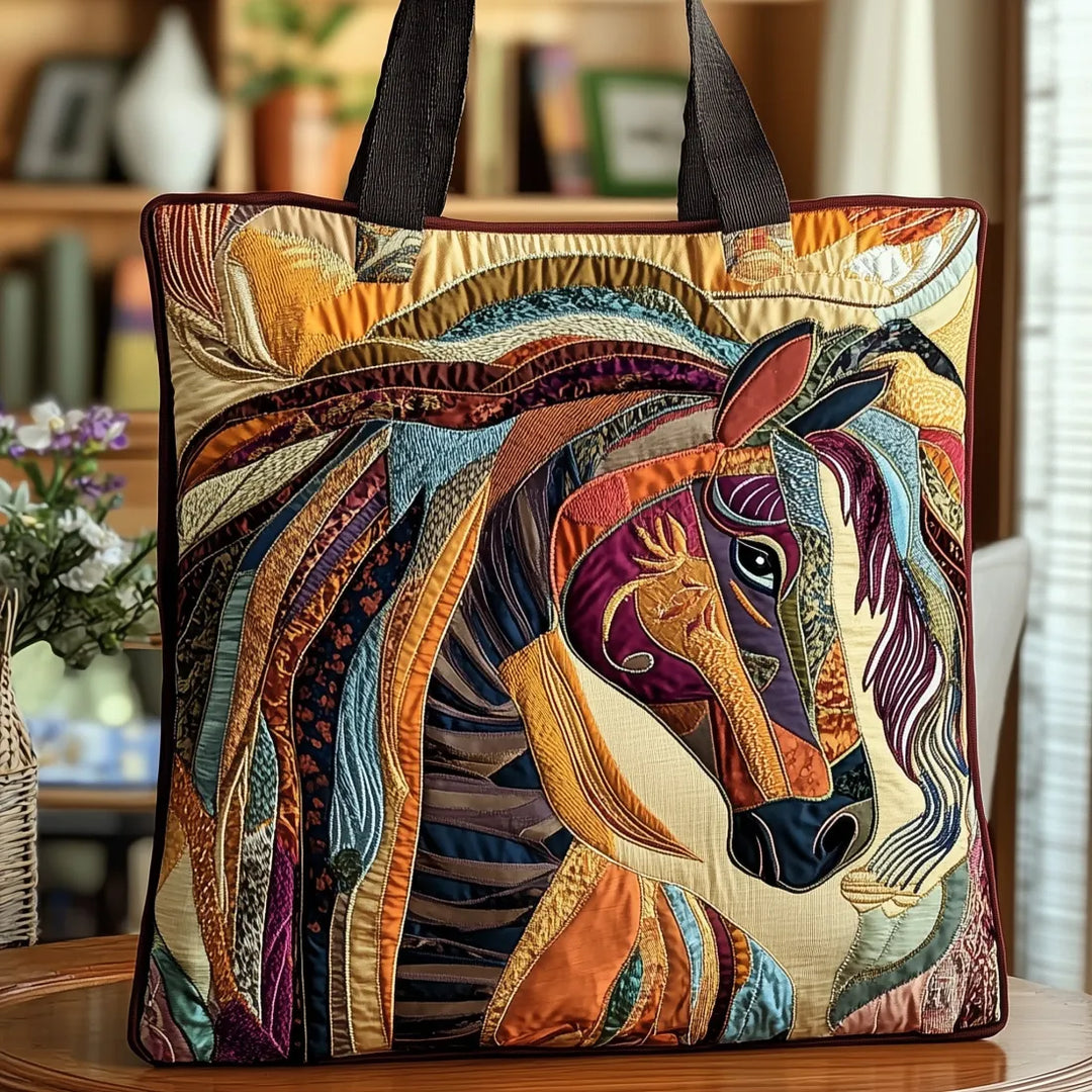 Handgemaakte tas – Meerkleurig Mosaïek Paard