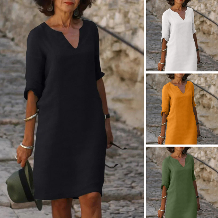 Josette™ | Elegante V-hals Jurk