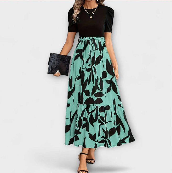 Luna - Zomerjurk met bloemenprint en ronde hals