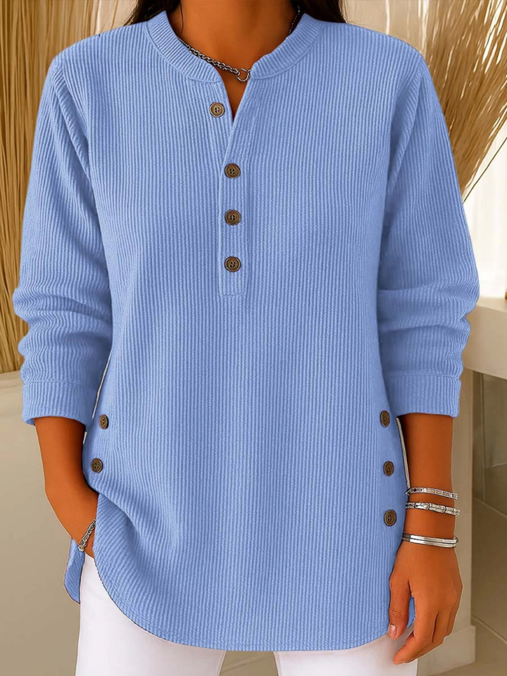 Francisca | Henley Tuniek met Knopen