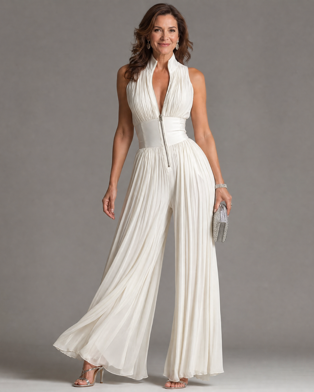Zoé | Chic Plissé Jumpsuit