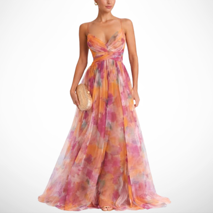La Scintilla | Maxijurk Elegante Bloemenprint