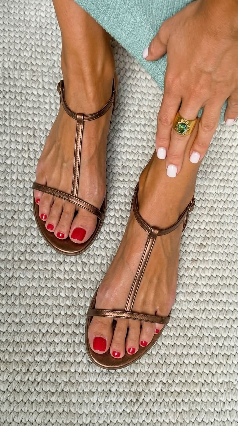 Rosalba | Gouden Sandalen voor de Lente