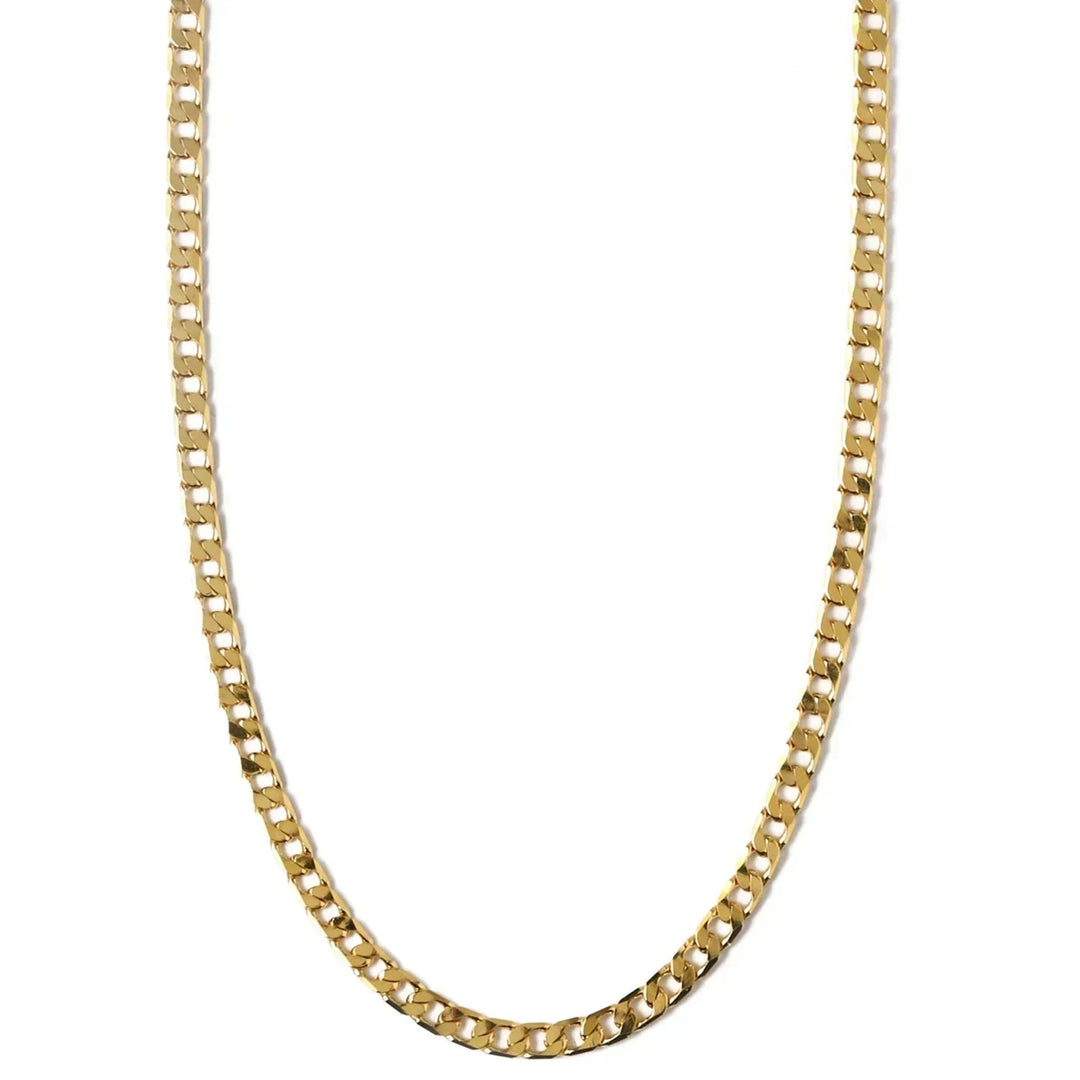 Vintage collier met platte schakels en gouden ketting