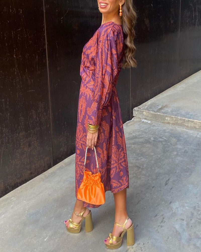La Scintilla | Midi Jurk Elegante Bloemenprint