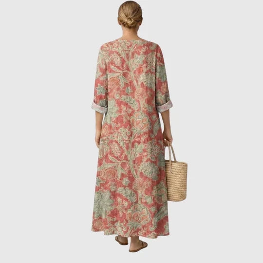 Dolores | Midi-jurk van lichte en flatterende premium ademend