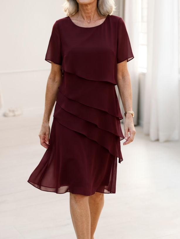 Juliette – Elegante vloeiende jurk met ruffles