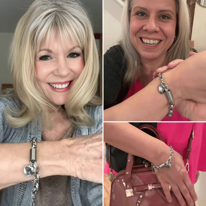 Elegante gouden armband in de vorm van een hart, dik