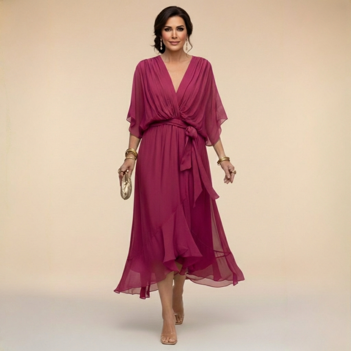 Serena™ | V-loot jurk met etherische elegantie