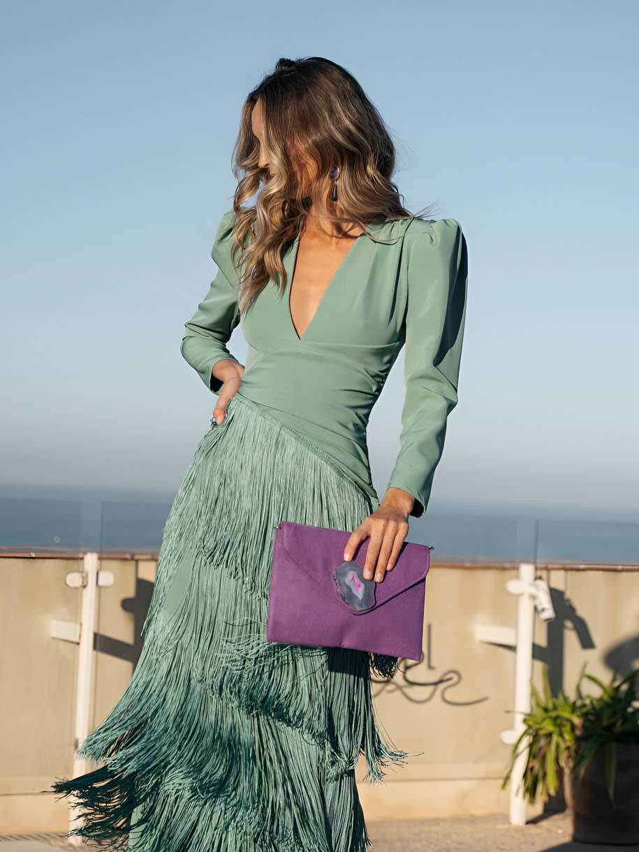 Salvia | Fringe Jurk