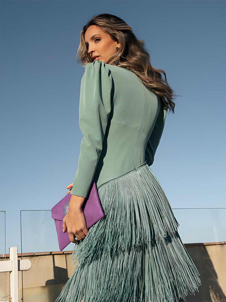 Salvia | Fringe Jurk