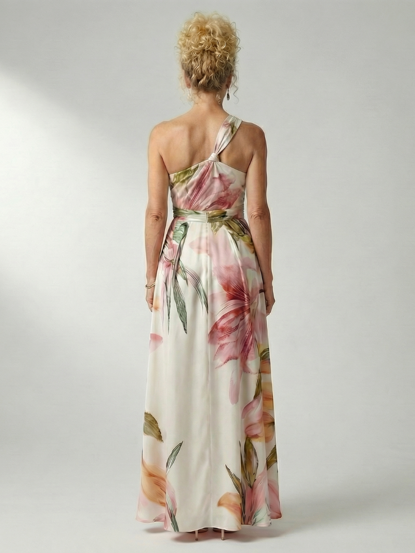 Amiel | Licht Bloemige Maxi Jurk