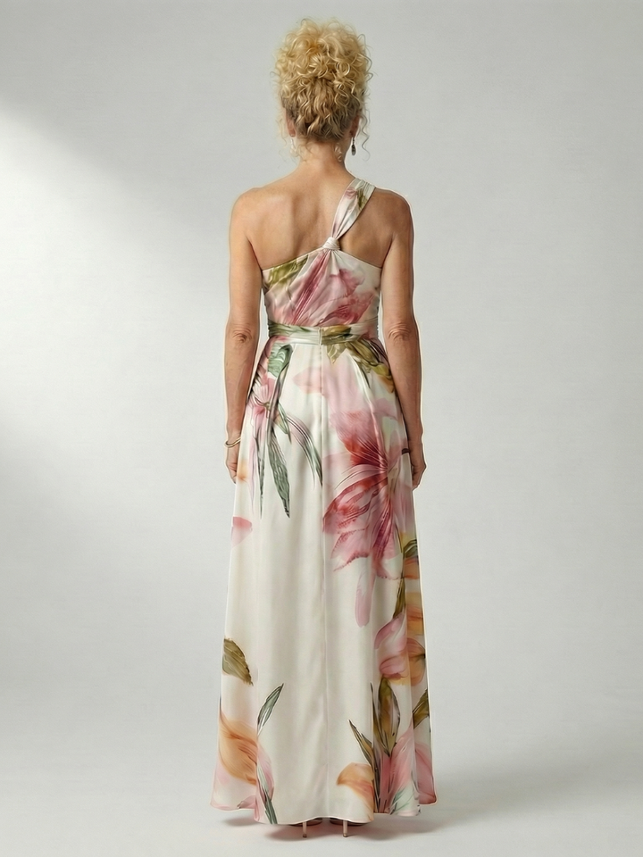 Amiel | Licht Bloemige Maxi Jurk