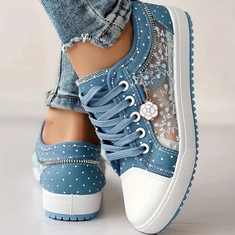 CARO | ELEGANTE DAMEN-SNEAKER MET FLORELE DETAILS