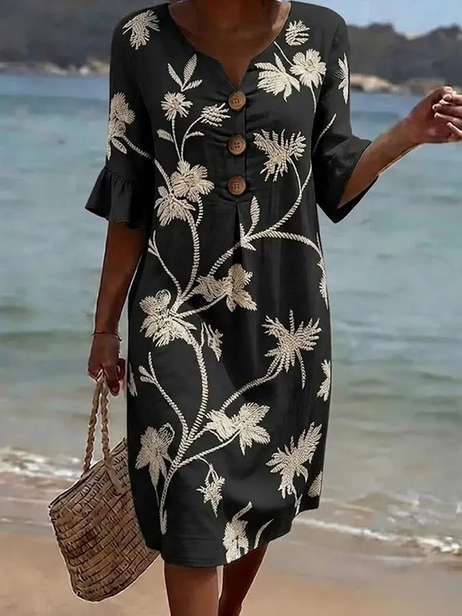 Alexa Casual jurk voor vrouwen met bloemenprint
