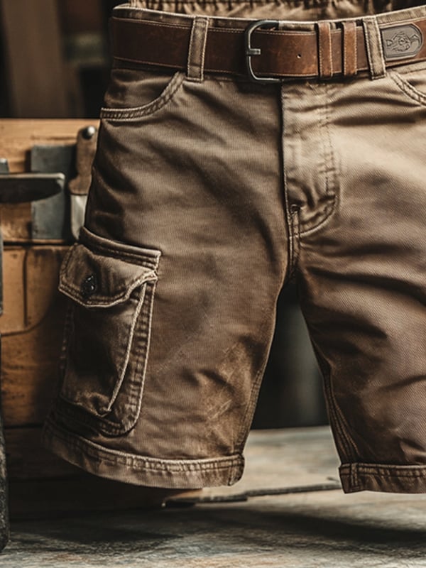 Novak - Retro Cargo Shorts Met Meerdere Zakken