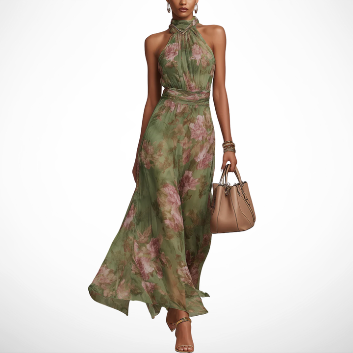 La Scintilla | Elegante Lange Bloemenjurk Élise