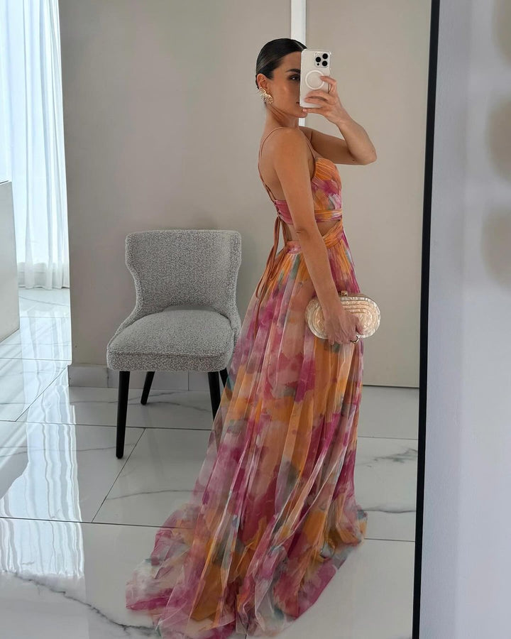 La Scintilla | Maxijurk Elegante Bloemenprint