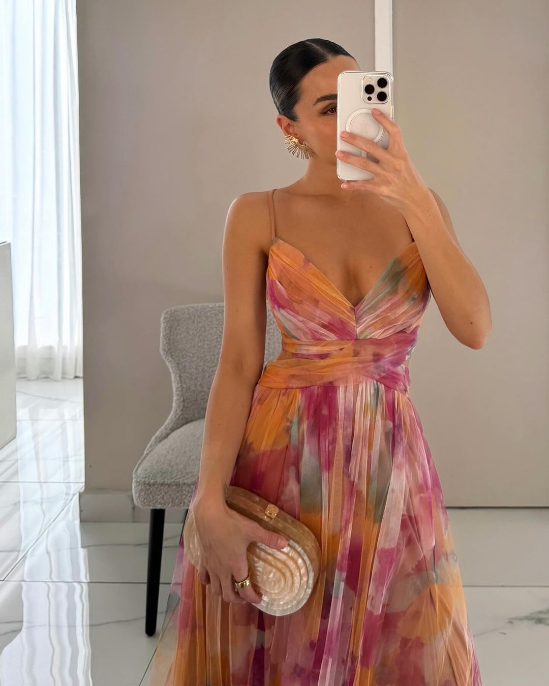 La Scintilla | Maxijurk Elegante Bloemenprint