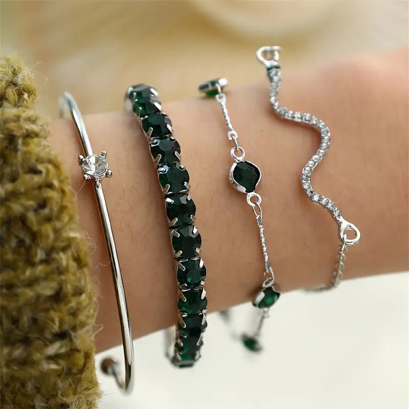 Groene Edelsteen Armbandenset
