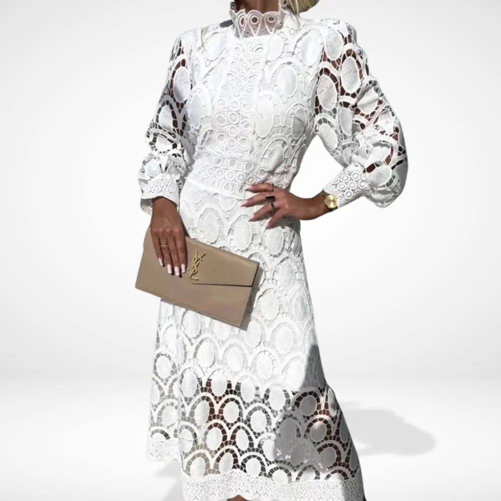 Via | Lange jurk met elegante kant