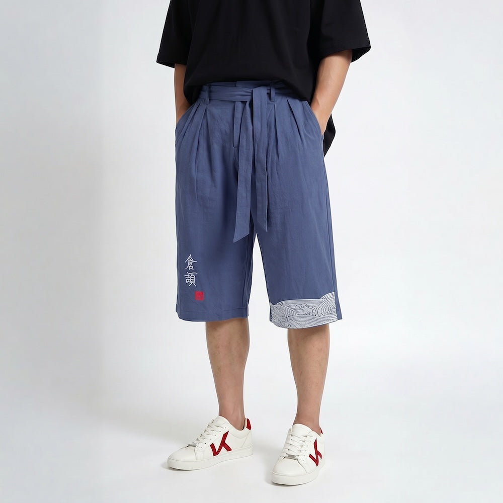Taro - Japanse comfortabele cropped broek