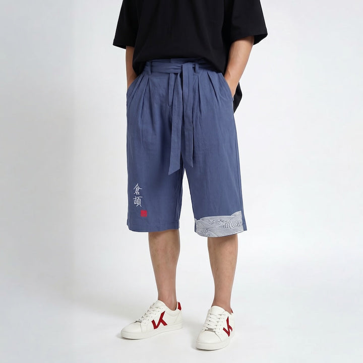 Taro - Japanse comfortabele cropped broek