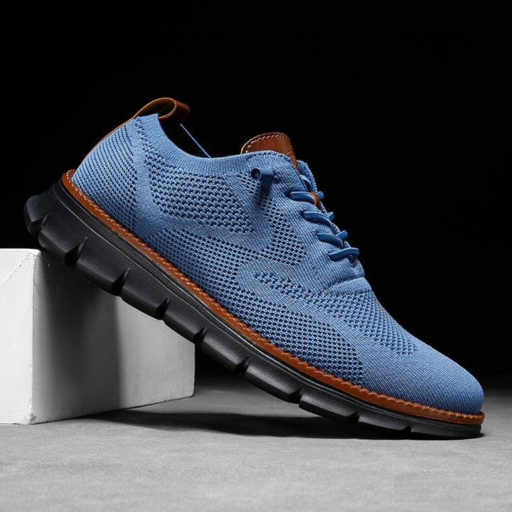 Ultracomfortabele Ademend Schoenen: Blauw-Zwart
