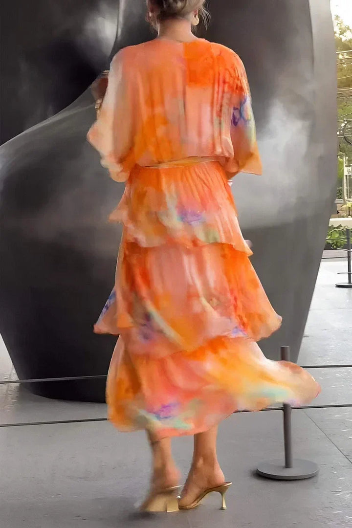 Cassia – Elegante chiffon jurk