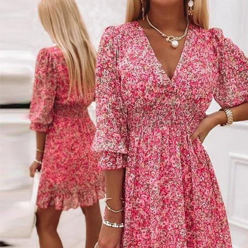 Nissia™ | Mini Jurk met Bloemenprint