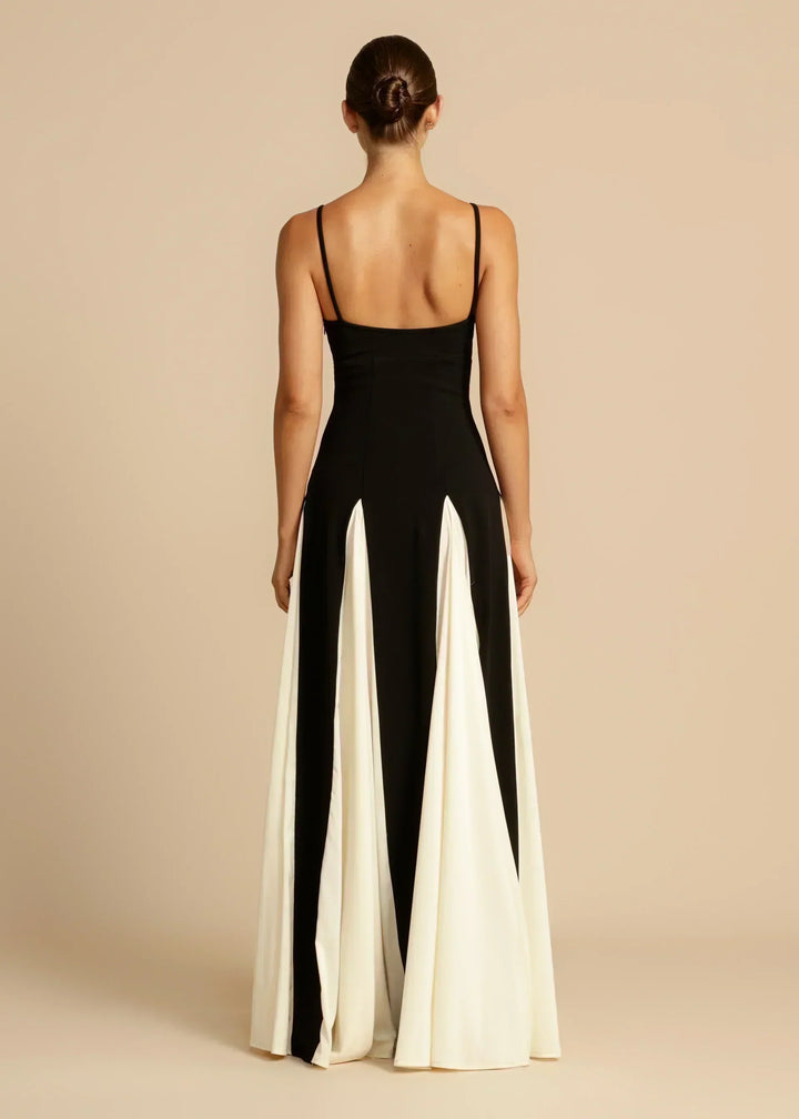 Oshrit™ | Elegante Maxi Jurk met Contrasterende Volants