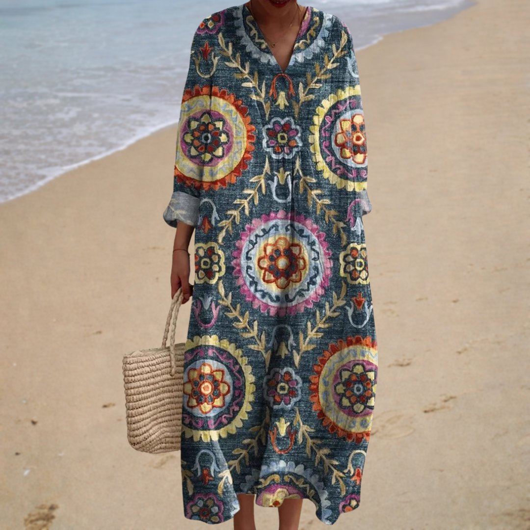 Gabrielle | Lange Jurk met Boheemse Motieven