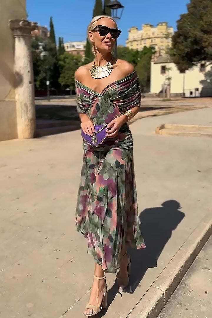 Lorenza™ | Elegante maxi-jurk met V-hals