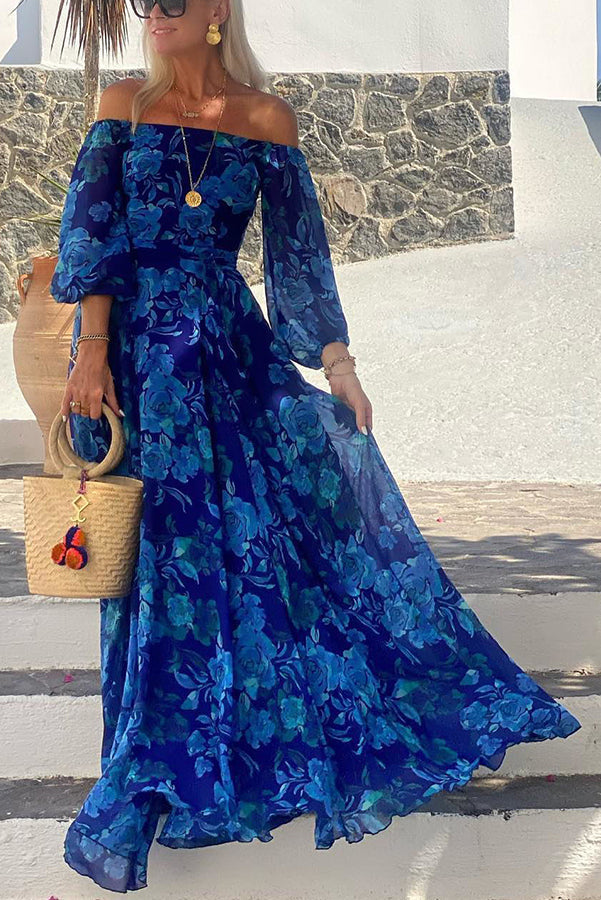 Luna™ | Maxi Jurk met Bloemenprint en Mouwen
