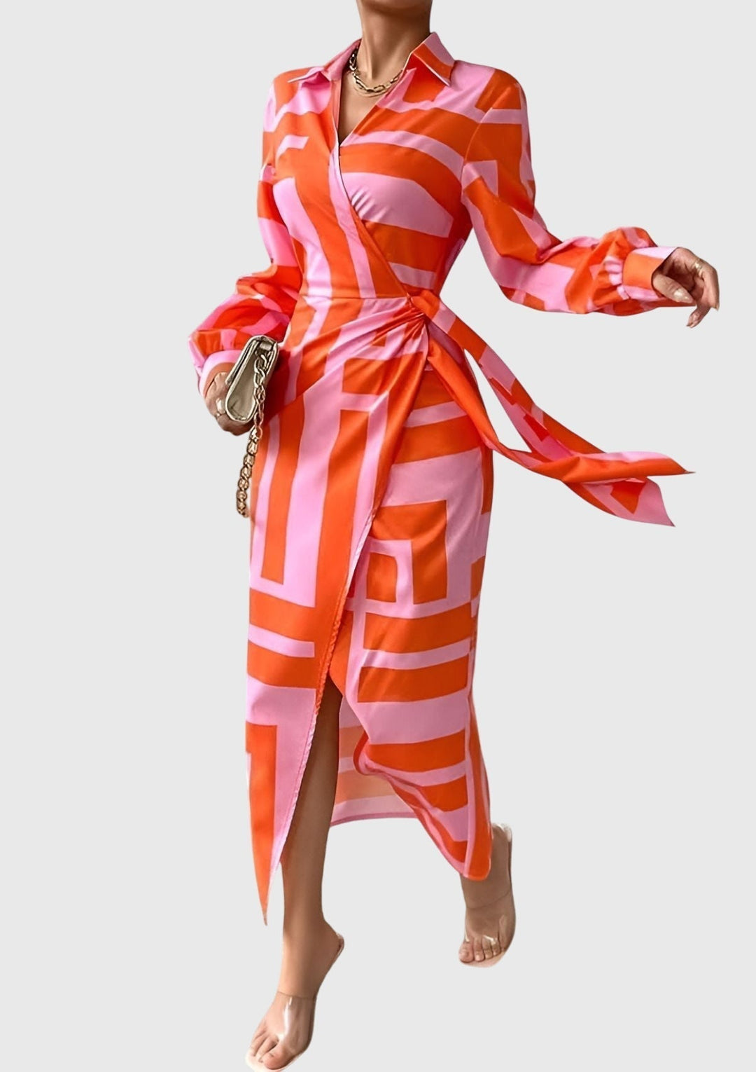 Everly | Elegante Wikkeldress met Print