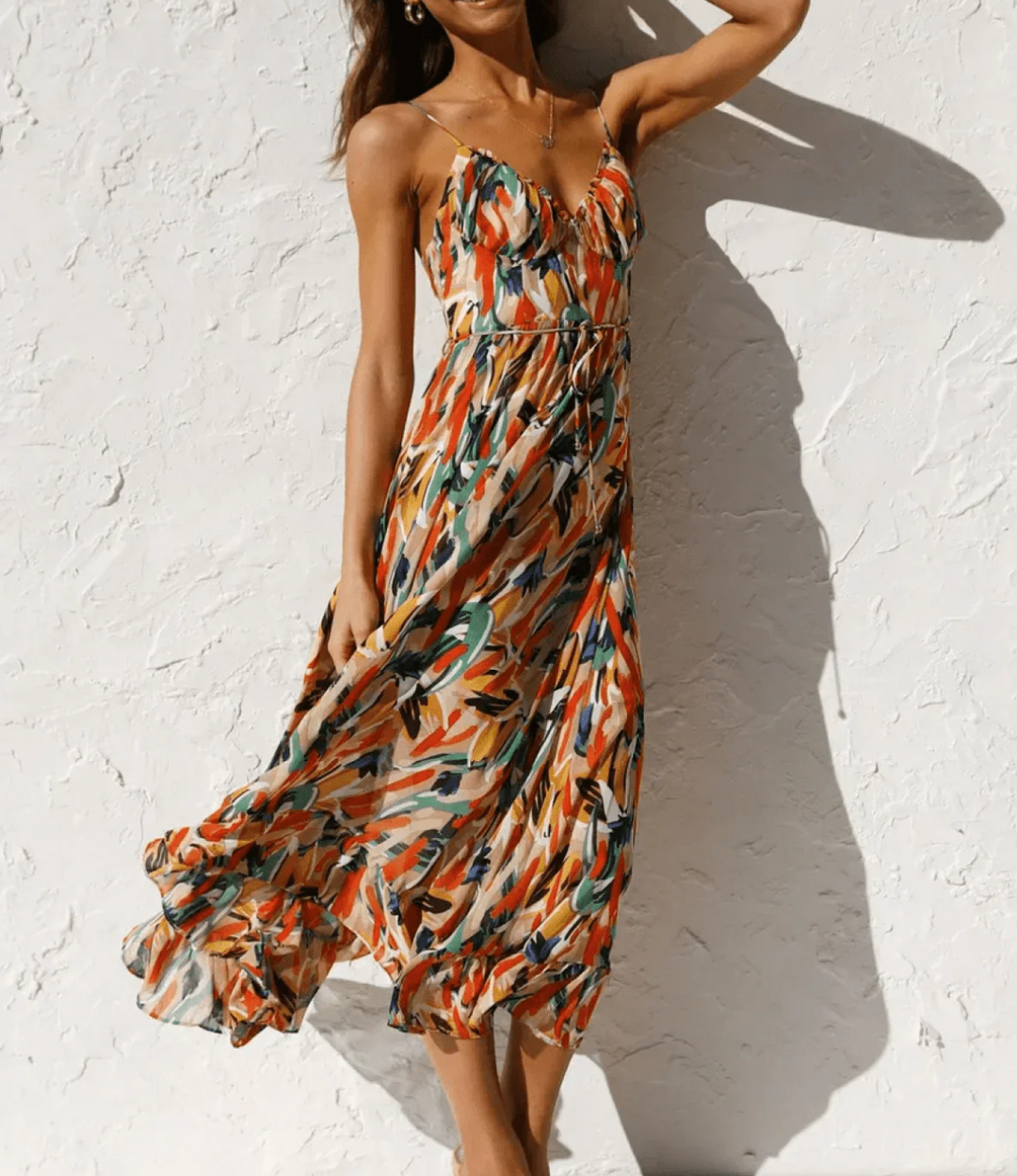 La Scintilla | Midi Jurk in Stralende Kleur