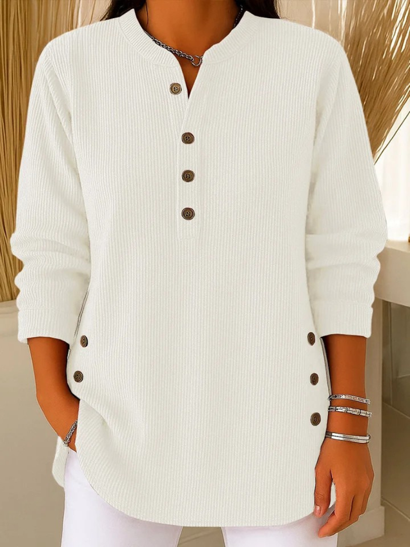 Francisca | Henley Tuniek met Knopen