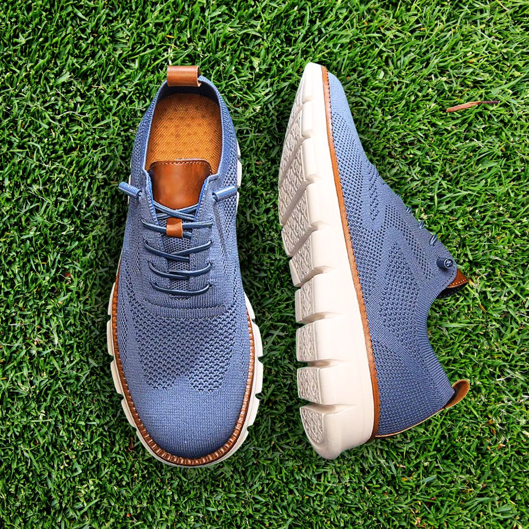 Ultracomfortabele Ademende Schoenen: Blauw-wit