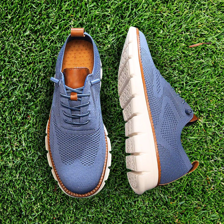 Ultracomfortabele Ademende Schoenen: Blauw-wit