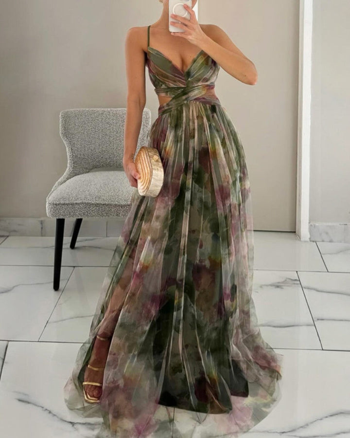 La Scintilla | Maxijurk Elegante Bloemenprint