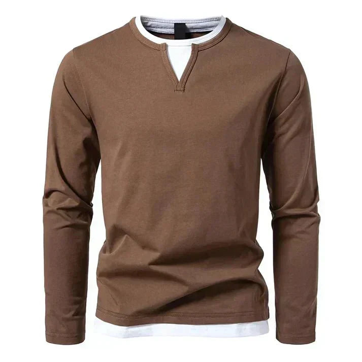 Alwin | Premium Langarmshirt Gemaakt van Gepeigde Katoen