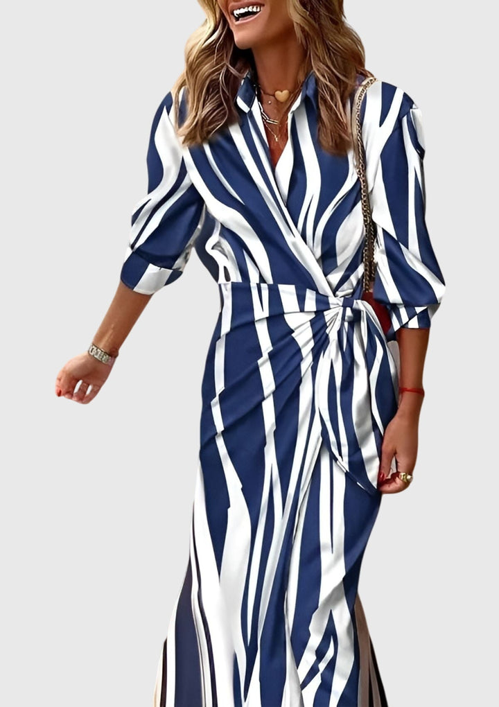 Everly | Elegante Wikkeldress met Print