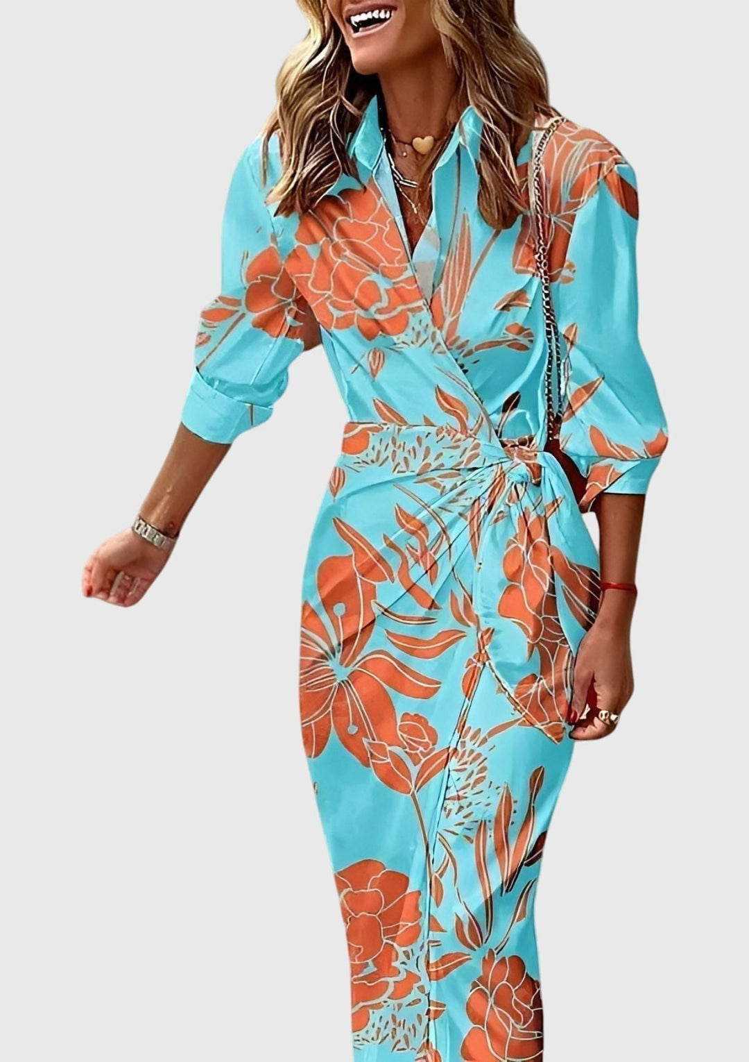Everly | Elegante Wikkeldress met Print