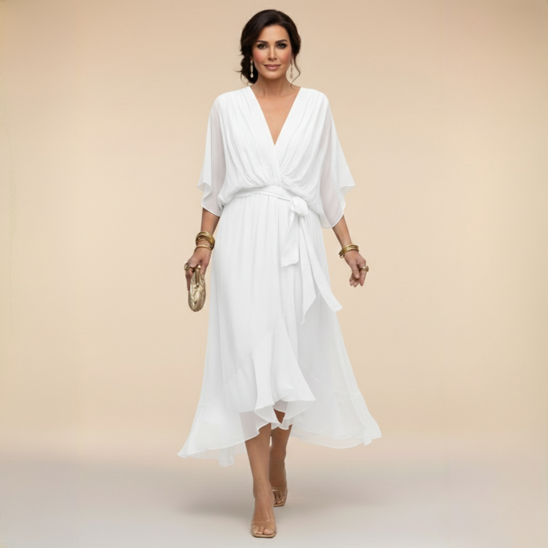 Serena™ | V-loot jurk met etherische elegantie